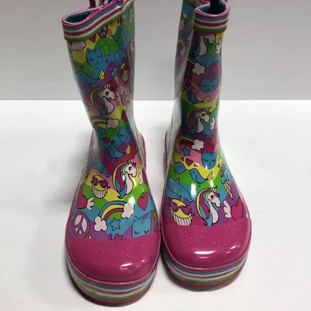 Western Chief Girls Printed Rain Boots 12 M Little Kid